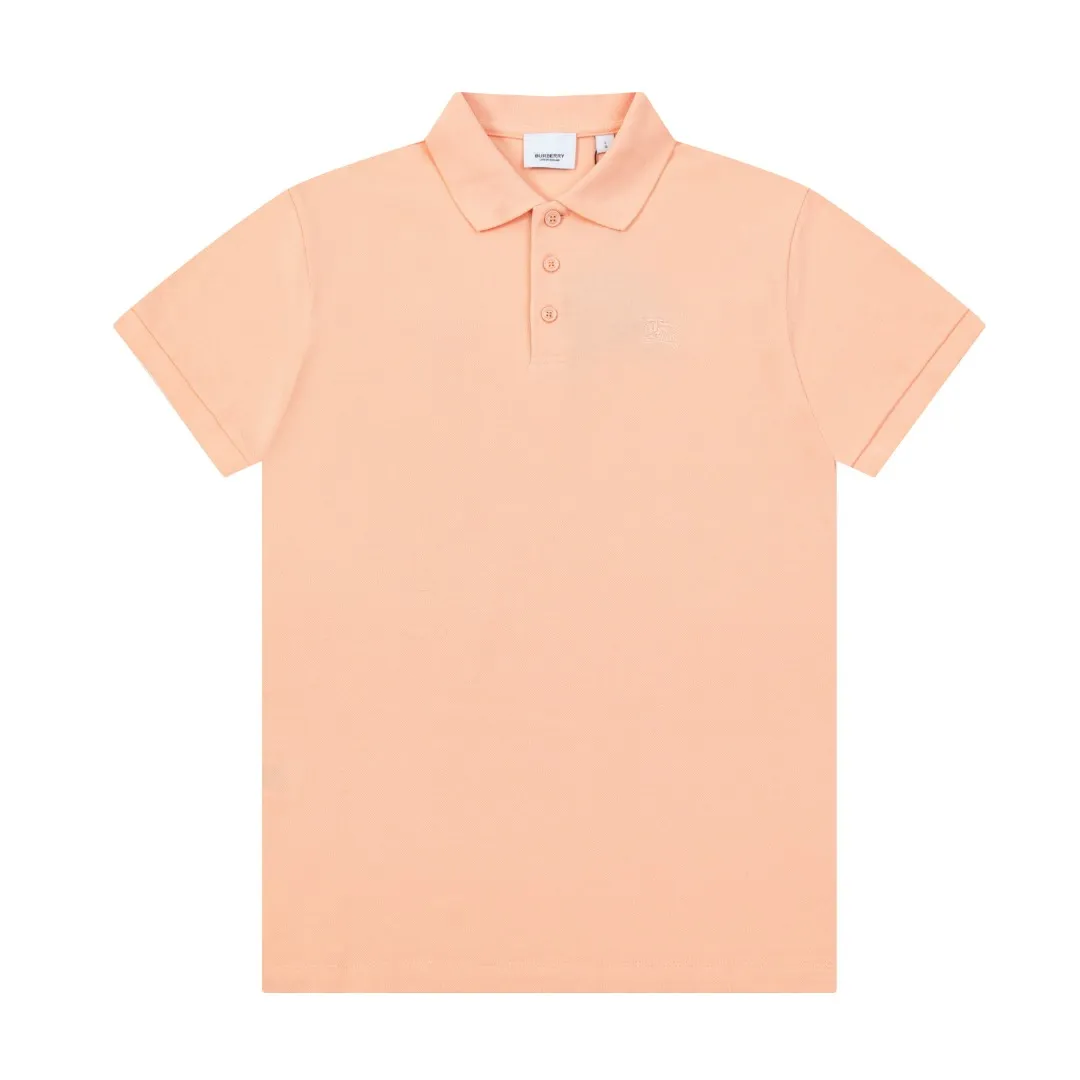 BURBERRY Polo New Arrival Classic Logo ， ， ， 100% ， ， ， ，Breathable ：240 ：Black White Dark Blue Red Pink Khaki Size：M-XXL